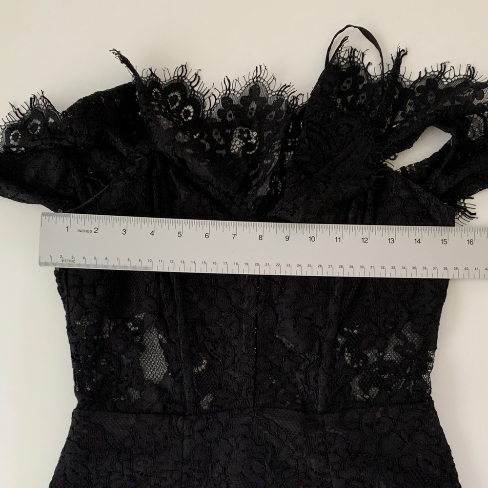 NBD x Naven Allie Black Lace Off Shoulder Mini Dress Size S - Like New Condition - Picture 10 of 12